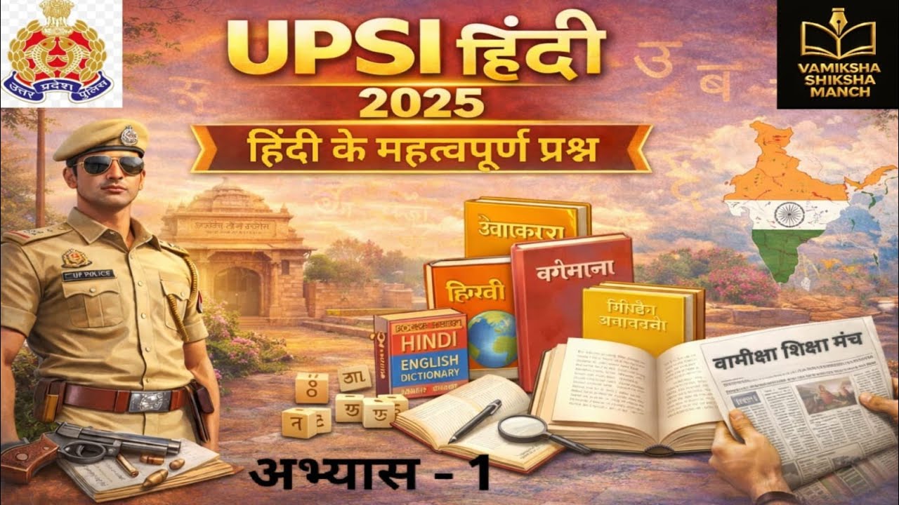 UPSI 2025 हिंदी LIVE | महत्वपूर्ण प्रश्न + सिलेबस आधारित पूरी तैयारी | By Shivam Pandey Sir