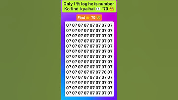 Find 70 😱🤔 join for more puzzle 🧩 #viral #brainteasers #numbers #shorts #trending #fypシ #quiz #new
