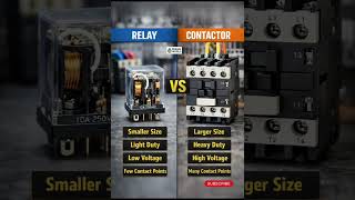 Relay vs Contactor ⚡छोटा फरक पण मोठा उपयोग! 🔌#electrical#ytshorts#shorts#wiringworld
