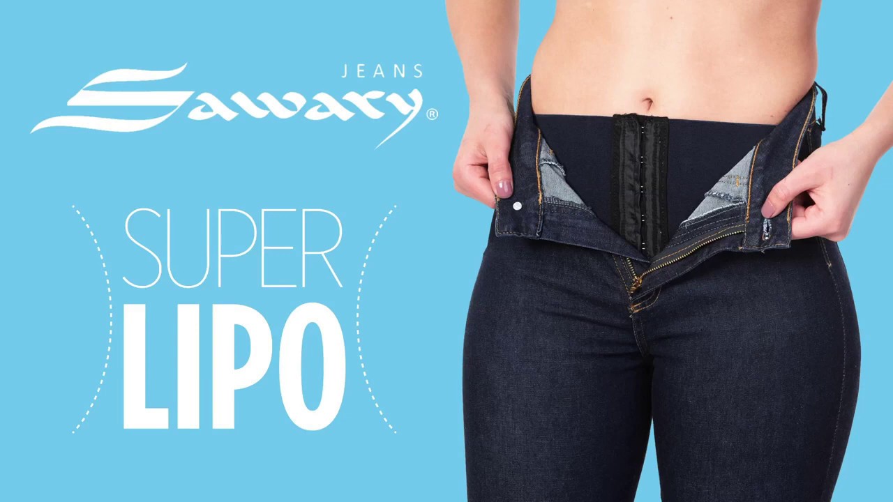 calça jeans feminina super lipo sawary cintura super alta