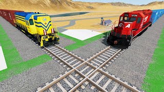 Amazing high Speed Train Vs. Train Crashes | Train Accidents #14 - BeamNg Drive