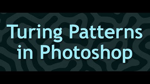 Turing Patterns in Photoshop: Bridges 2015
