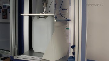 Top-load testing large containers  Mecmesin Force & Torque Measurement Systems.