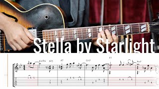 Stella by Starlight simple chord melody jazz guitar tab