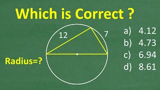 A triangle is inscribed in a circle – what’s the radius?
