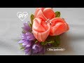 Цветок канзаши на зажим или брошь МК/DIY Flower, clip, brooch/РАР Flor, clip, broche#222