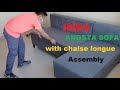 IKEA ANGSTA Sofa with chaise longue Assembly