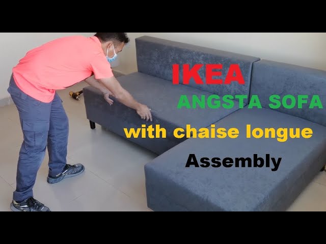 IKEA ANGSTA Sofa with chaise longue Assembly - YouTube