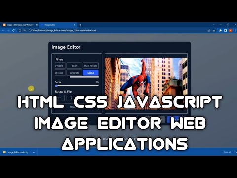 Image Editor Web App With HTML , CSS, AND Javascript