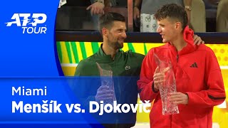 Thumbnail for Finále ATP Miami: Jakub Menšík (CZE) vs. Novak Djokovič (SRB)