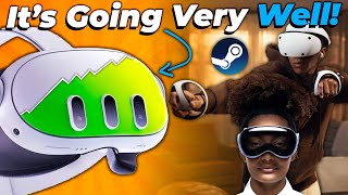 Quest 3 Is A Success, SteamVR On Vision Pro, PCVR On PSVR 2 & More!