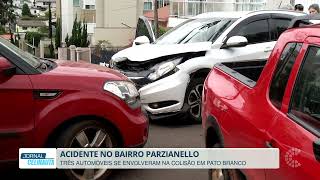 Acidente envolve três automóveis em Pato Branco ...