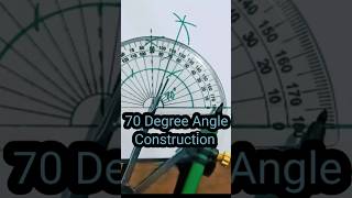 how to construct an angle of 70 degree l 70 degree angle construction #shorts #video