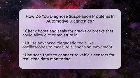 How Do You Diagnose Suspension Problems In Automotive Diagnostics? - Talking Tech Trends