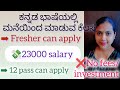 💻 ಮನೆಯಿಂದ ಕೆಲಸ |😱 ₹23,000 Salary Job | 12th Pass &amp; Freshers Apply | No Investment #viral #trending 