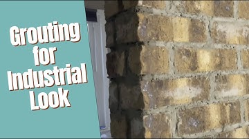 HOW TO GROUT BRICK VENEER TO GET A STUNNING INDUSTRIAL/RUSTIC LOOK!!