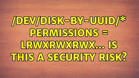 Ubuntu: /dev/disk-by-uuid/\* permissions = lrwxrwxrwx... Is this a security risk? (2 Solutions!!)