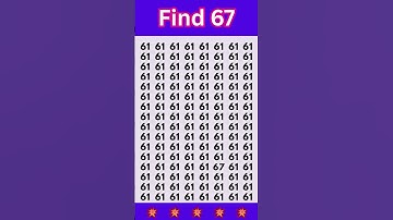 Find 67 -EP#635 #mathpuzzle #brainteaser #iqtest #mathstrics #pahelian #reasoning  #shorts