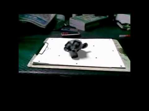 camera tracking /motion tracking test in blender 2.63