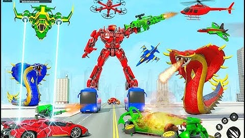 Snake robot car transform battle game is a unique robot car game to play