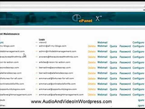Web Hosting Cpanel: email account manager. a Cpanel Demo