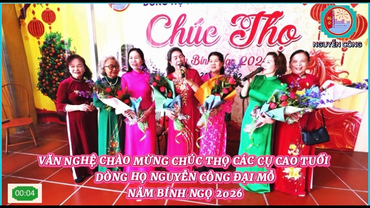 VĂN NGHỆ CHÀO MỪNG CHÚC THỌ CÁC CỤ CAO TUỔI DÒNG HỌ NGUYỄN CÔNG ĐẠI MỖ XUÂN BÍNH NGỌ 2026