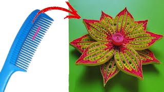 Easy To Make Quilling Flower In Your Home || Quilling Flower with Comb || Quilling Flower