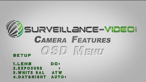 What is an OSD Menu from Surveillance-Video.Com