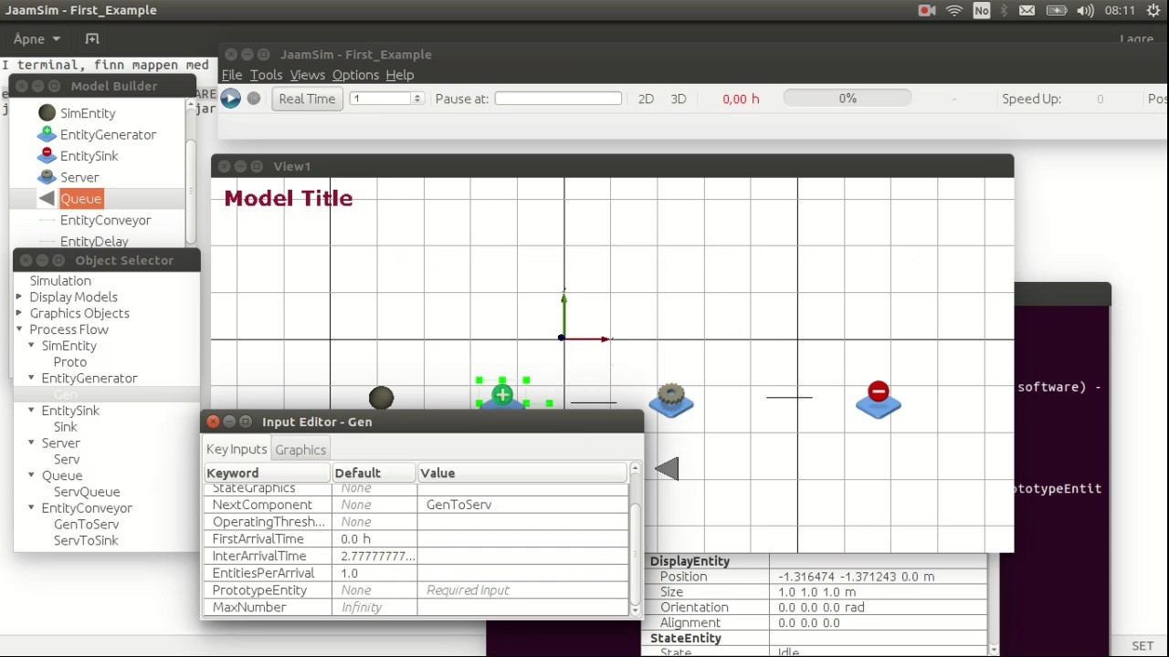 JaamSim User Manual Single Server Example YouTube