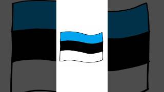 Amazing Estonia Flag Drawing 🇪🇪🔥 | Drawing Art #Shorts