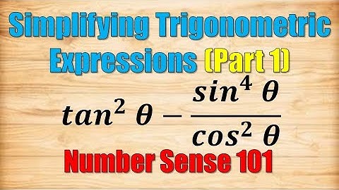 Simplifying Trigonometric Expressions (Part 1)