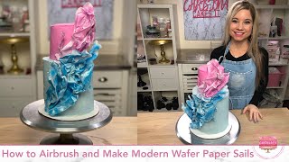 How to Airbrush and Make Modern Wafer Paper Sails by Christina Cakes It 417 views 1 year ago 12 minutes, 20 seconds