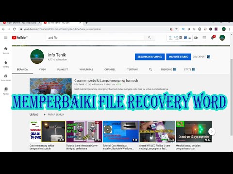 Cara Pemulihan file .docx berubah menjadi .asd || Recovery word