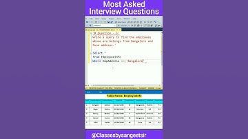 #sql interview Questions #shorts#query to fetch #number of employee #fun @SekharAcademy1