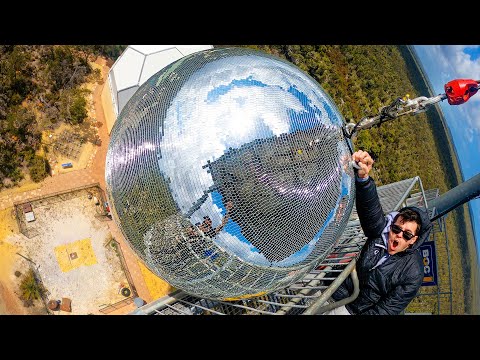 We Dropped A GIANT DISCO BALL From 150ft!