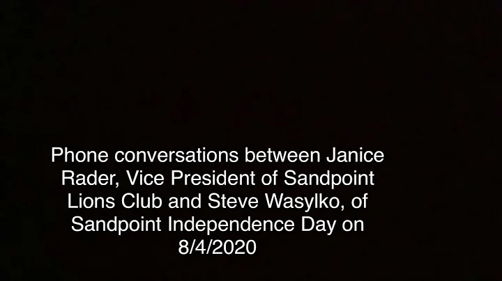 Janice Rader, Lions Club VP, conversation with San...