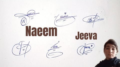jeeva and Naeem Stylish signature#name signature with arooj