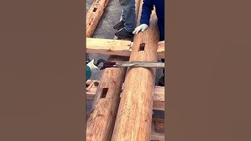 The assembly process of building a wooden house is shared - good tools can increase efficiency