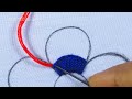 Hand Embroidery Creative Work Fancy Flower Embroidery Design Needle Art With Easy Following Tutorial