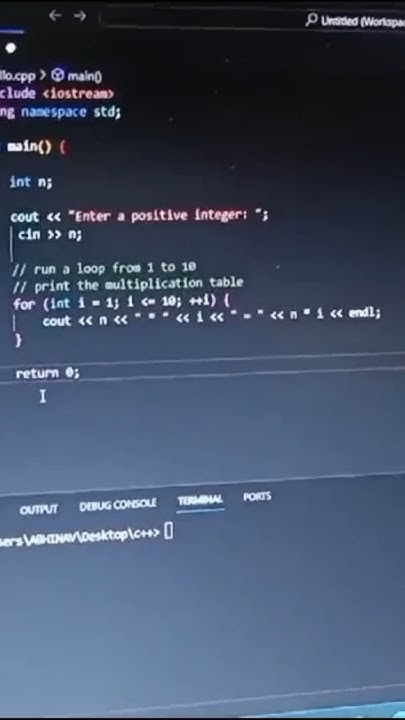 Code table using C++ // Multiplication table using C // #coding #viral ...