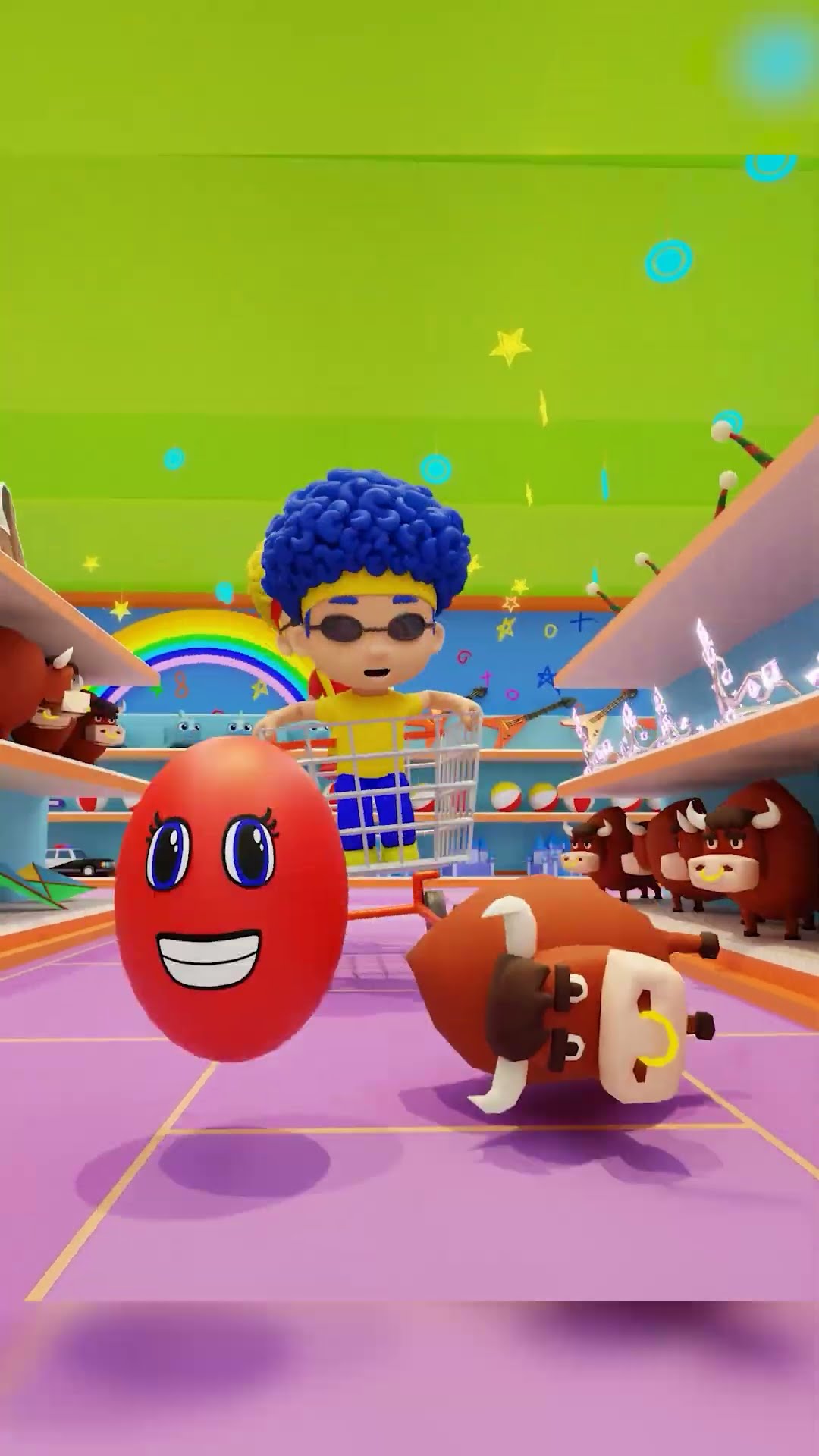 Cha-Cha y Chicky persiguen la esquiva pelota | D Billions Canciones Infantiles #shorts #db