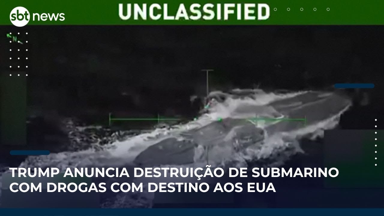Trump anuncia destruição de submarino com drogas com destino aos Estados Unidos