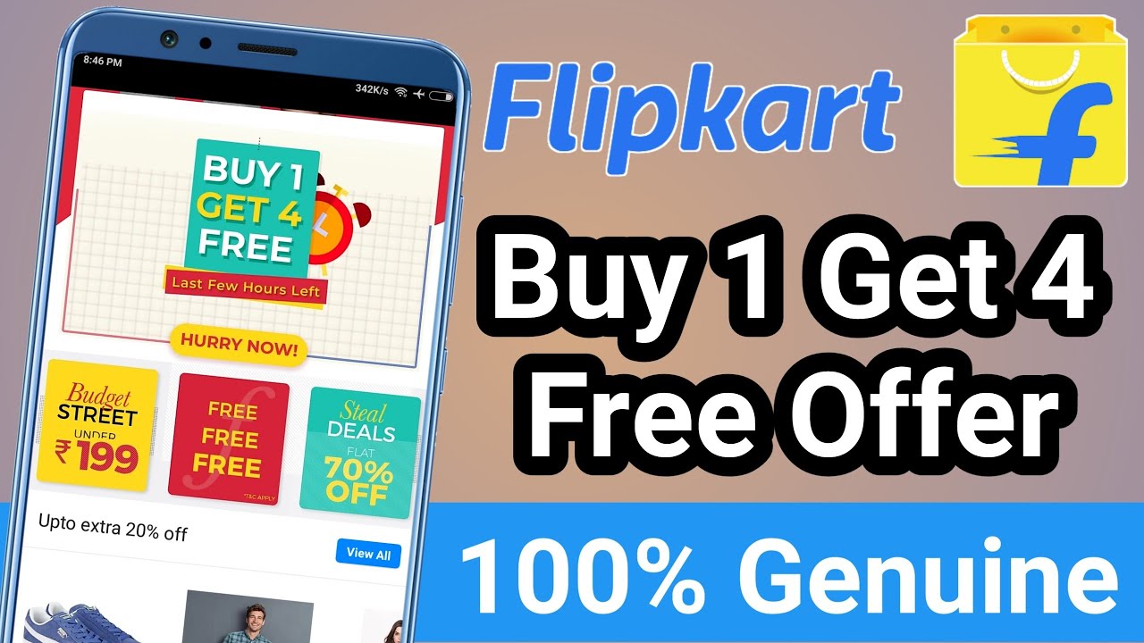 Flipkart buy 1 get 4 free product get instant discount free product ...