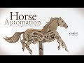 A horse in motion - a wooden horse