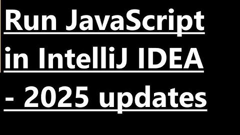 How to run javacript in intellij idea