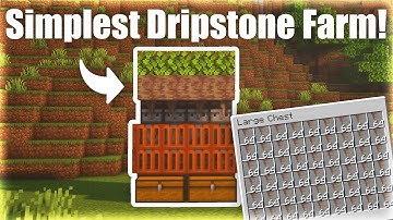 Simplest Minecraft AFK Dripstone Farm Tutorial - in a minute! - 1.19/1.18