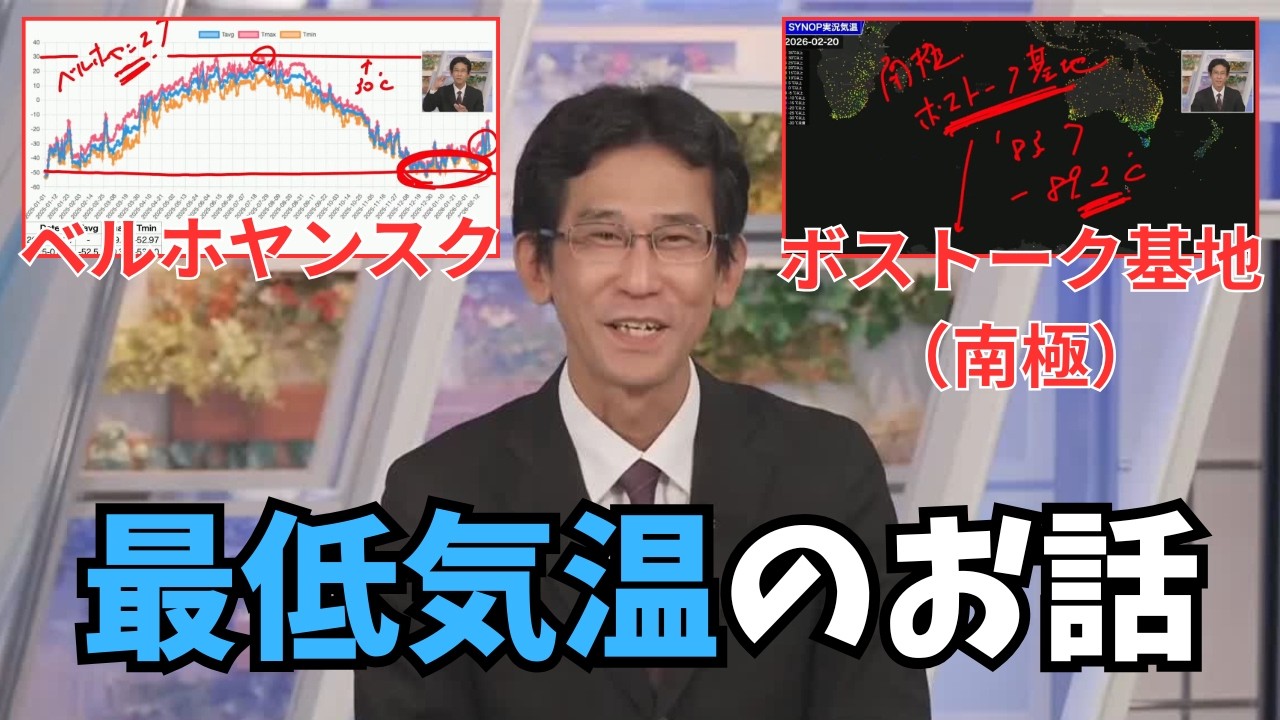 【ぐっさん】番組ではあまり紹介しない世界の気温として、最低気温の話をしてくれたぐっさん