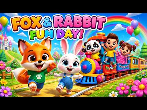Fun Train Adventure for Kids | Dancing, Playing & Colorful 3D Cartoon Journey