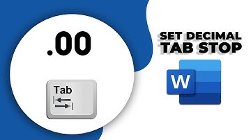 How to set a decimal tab stop in word