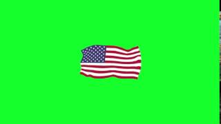 FREE GREEN SCREEN - American  Flag Blowing In The Wind (SOFT BREEZE VERSION) screenshot 4